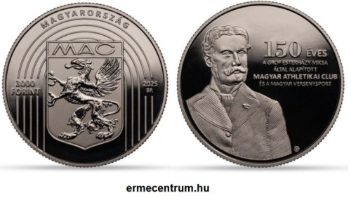 2025. évi 150 éves a Magyar Athletikai Club és a magyar versenysport színesfém emlékérme, proof-like